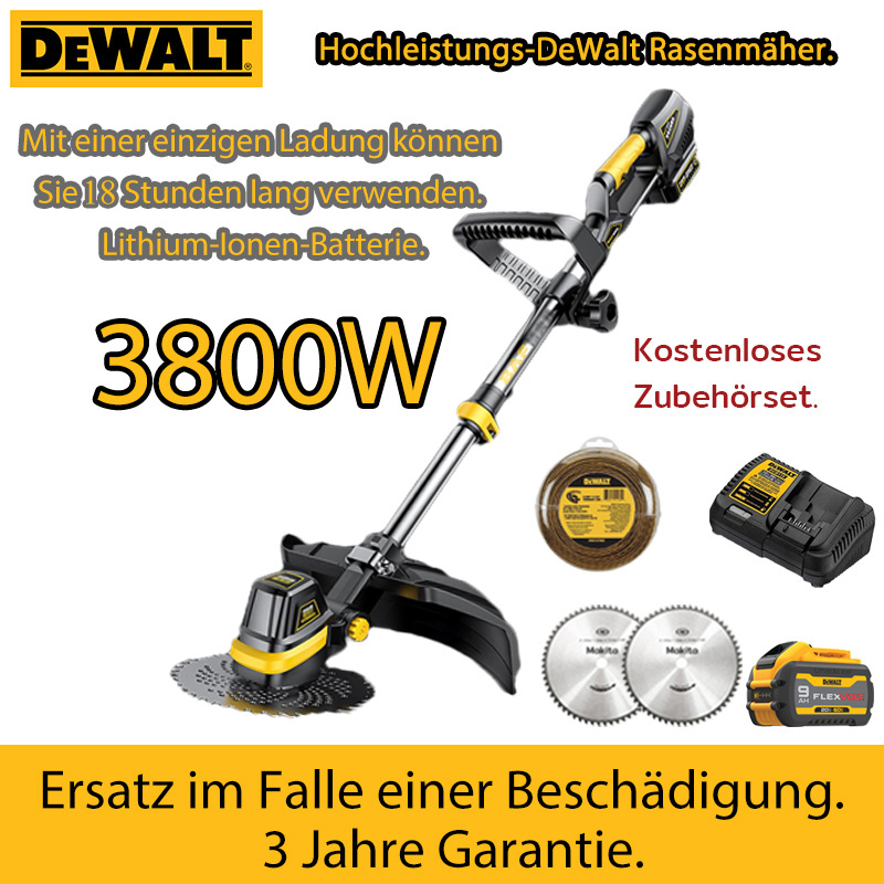 Kohlenstofffreier Lithium-Ionen-Rasenmäher + Komplettes Zubehörset + 3800W + Mit einer einzigen Ladung kann die Lithium-Ionen-Batterie 18 Stunden verwendet werden.